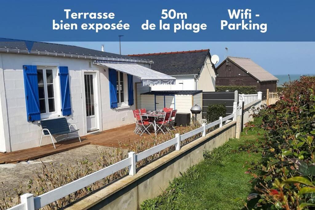 Les Heures Tranquilles - Vue Mer - 50M De La Plage Saint-Côme-de-Fresné Eksteriør bilde