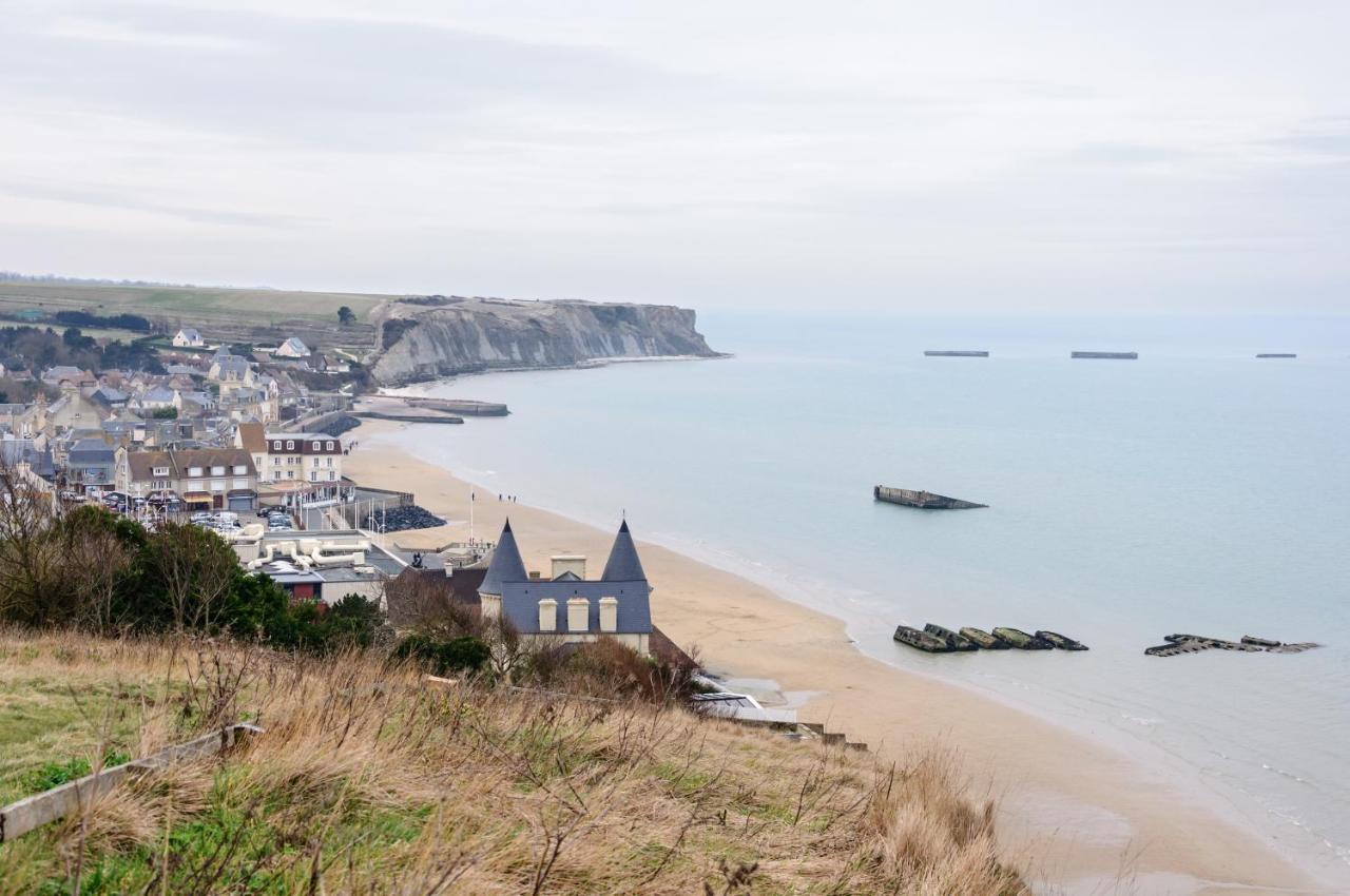 Les Heures Tranquilles - Vue Mer - 50M De La Plage Saint-Côme-de-Fresné Eksteriør bilde