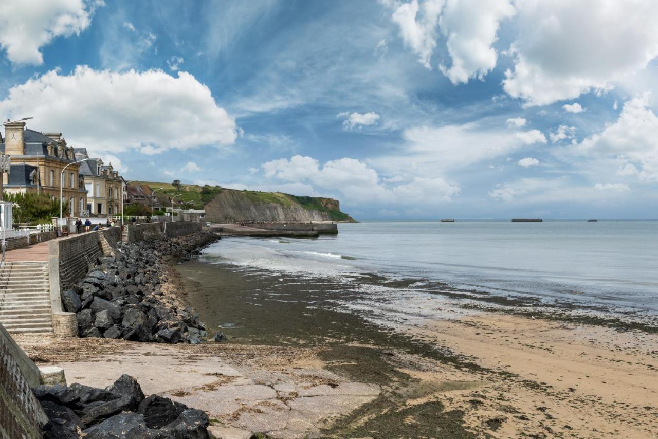 Les Heures Tranquilles - Vue Mer - 50M De La Plage Saint-Côme-de-Fresné Eksteriør bilde